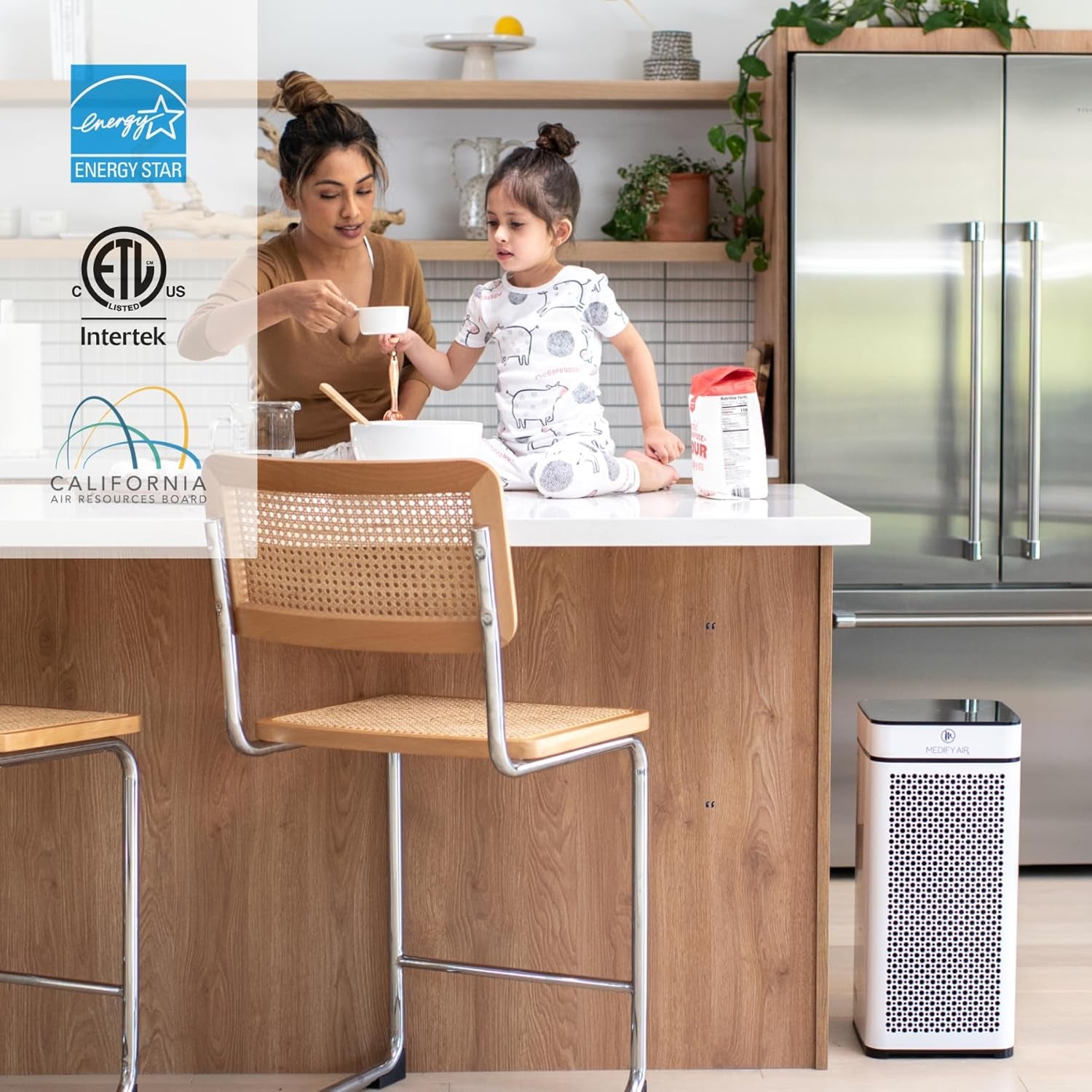 Medify MA-40 Air Purifier with True HEPA H13 Filter | 546.5 M² Coverage in 1Hr for Smoke, Wildfires, Odors, Pollen, Pets | Quiet 99.9% Removal to 0.1 Microns | White, 1-Pack