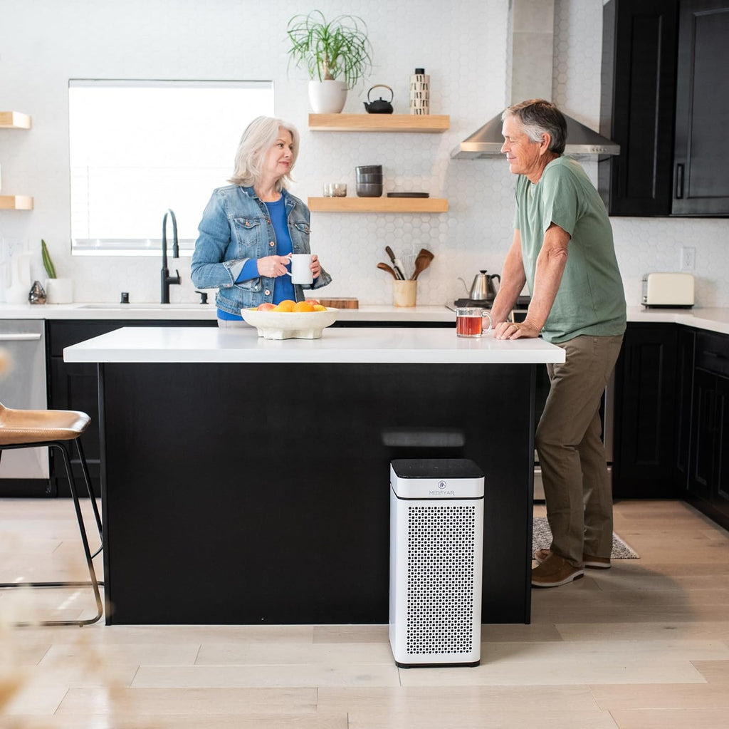 Medify MA-40 Air Purifier with True HEPA H13 Filter | 546.5 M² Coverage in 1Hr for Smoke, Wildfires, Odors, Pollen, Pets | Quiet 99.9% Removal to 0.1 Microns | White, 1-Pack